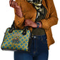 Buffalo Soldiers Christmas Shoulder Handbag Blue Yellow Plaid Parade Illustration Design - African Pride