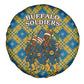 Buffalo Soldiers Christmas Spare Tire Cover Blue Yellow Plaid Parade Illustration Design - African Pride