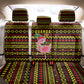 Uganda Christmas Back Car Seat Cover Flamingo Lights Uganda Flag and Black Red Yellow - African Pride