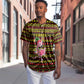 Uganda Christmas Baseball Jersey Flamingo Lights Uganda Flag and Black Red Yellow - African Pride