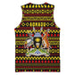 Uganda Christmas Basketball Jersey Flamingo Lights Uganda Flag and Black Red Yellow - African Pride