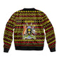 Uganda Christmas Bomber Jacket Flamingo Lights Uganda Flag and Black Red Yellow - African Pride