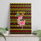 Uganda Christmas Canvas Wall Art Flamingo Lights Uganda Flag and Black Red Yellow - African Pride