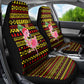 Uganda Christmas Car Seat Cover Flamingo Lights Uganda Flag and Black Red Yellow - African Pride