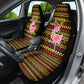 Uganda Christmas Car Seat Cover Flamingo Lights Uganda Flag and Black Red Yellow - African Pride