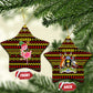 Uganda Christmas Ceramic Ornament Flamingo Lights Uganda Flag and Black Red Yellow - African Pride