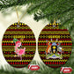 Uganda Christmas Ceramic Ornament Flamingo Lights Uganda Flag and Black Red Yellow - African Pride