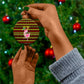 Uganda Christmas Ceramic Ornament Flamingo Lights Uganda Flag and Black Red Yellow - African Pride