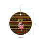 Uganda Christmas Ceramic Ornament Flamingo Lights Uganda Flag and Black Red Yellow - African Pride