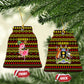 Uganda Christmas Ceramic Ornament Flamingo Lights Uganda Flag and Black Red Yellow - African Pride
