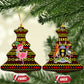Uganda Christmas Ceramic Ornament Flamingo Lights Uganda Flag and Black Red Yellow - African Pride
