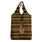 Uganda Christmas Grocery Bag Flamingo Lights Uganda Flag and Black Red Yellow - African Pride