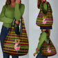 Uganda Christmas Grocery Bag Flamingo Lights Uganda Flag and Black Red Yellow - African Pride