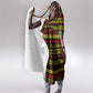 Uganda Christmas Hooded Blanket Flamingo Lights Uganda Flag and Black Red Yellow - African Pride