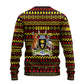 Uganda Christmas Ugly Christmas Sweater Flamingo Lights Uganda Flag and Black Red Yellow - African Pride