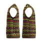 Uganda Christmas Knitted V-Neck Vest Flamingo Lights Uganda Flag and Black Red Yellow - African Pride