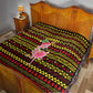 Uganda Christmas Quilt Flamingo Lights Uganda Flag and Black Red Yellow - African Pride