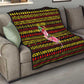Uganda Christmas Quilt Flamingo Lights Uganda Flag and Black Red Yellow - African Pride