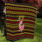 Uganda Christmas Quilt Flamingo Lights Uganda Flag and Black Red Yellow - African Pride