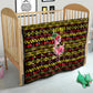 Uganda Christmas Quilt Flamingo Lights Uganda Flag and Black Red Yellow - African Pride
