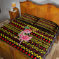 Uganda Christmas Quilt Bed Set Flamingo Lights Uganda Flag and Black Red Yellow - African Pride