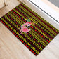 Uganda Christmas Rubber Doormat Flamingo Lights Uganda Flag and Black Red Yellow - African Pride