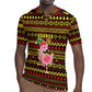 Uganda Christmas Rugby Jersey Flamingo Lights Uganda Flag and Black Red Yellow - African Pride