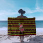 Uganda Christmas Sarong Flamingo Lights Uganda Flag and Black Red Yellow - African Pride