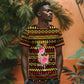 Uganda Christmas T shirt Flamingo Lights Uganda Flag and Black Red Yellow - African Pride