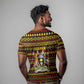Uganda Christmas T shirt Flamingo Lights Uganda Flag and Black Red Yellow - African Pride