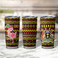 Uganda Christmas Tumbler Cup Flamingo Lights Uganda Flag and Black Red Yellow - African Pride