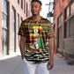 Uganda Christmas Baseball Jersey Santa in Canoe Christmas Tree Uganda Map Flag - African Pride