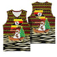 Uganda Christmas Basketball Jersey Santa in Canoe Christmas Tree Uganda Map Flag - African Pride