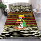 Uganda Christmas Bedding Set Santa in Canoe Christmas Tree Uganda Map Flag - African Pride