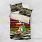 Uganda Christmas Bedding Set Santa in Canoe Christmas Tree Uganda Map Flag - African Pride