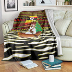 Uganda Christmas Blanket Santa in Canoe Christmas Tree Uganda Map Flag - African Pride
