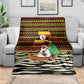 Uganda Christmas Blanket Santa in Canoe Christmas Tree Uganda Map Flag - African Pride