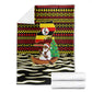 Uganda Christmas Blanket Santa in Canoe Christmas Tree Uganda Map Flag - African Pride