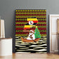 Uganda Christmas Canvas Wall Art Santa in Canoe Christmas Tree Uganda Map Flag - African Pride