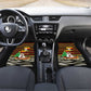 Uganda Christmas Car Mats Santa in Canoe Christmas Tree Uganda Map Flag - African Pride