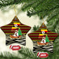 Uganda Christmas Ceramic Ornament Santa in Canoe Christmas Tree Uganda Map Flag - African Pride