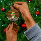 Uganda Christmas Ceramic Ornament Santa in Canoe Christmas Tree Uganda Map Flag - African Pride
