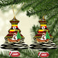 Uganda Christmas Ceramic Ornament Santa in Canoe Christmas Tree Uganda Map Flag - African Pride