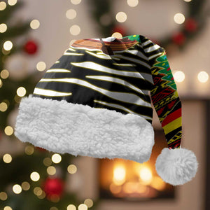 Uganda Christmas Santa Hat Santa in Canoe Christmas Tree Uganda Map Flag - African Pride