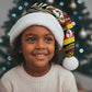 Uganda Christmas Santa Hat Santa in Canoe Christmas Tree Uganda Map Flag - African Pride