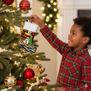 Uganda Christmas Stocking Santa in Canoe Christmas Tree Uganda Map Flag - African Pride