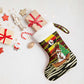 Uganda Christmas Stocking Santa in Canoe Christmas Tree Uganda Map Flag - African Pride