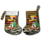 Uganda Christmas Stocking Santa in Canoe Christmas Tree Uganda Map Flag - African Pride