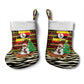Uganda Christmas Stocking Santa in Canoe Christmas Tree Uganda Map Flag - African Pride