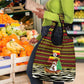 Uganda Christmas Grocery Bag Santa in Canoe Christmas Tree Uganda Map Flag - African Pride
